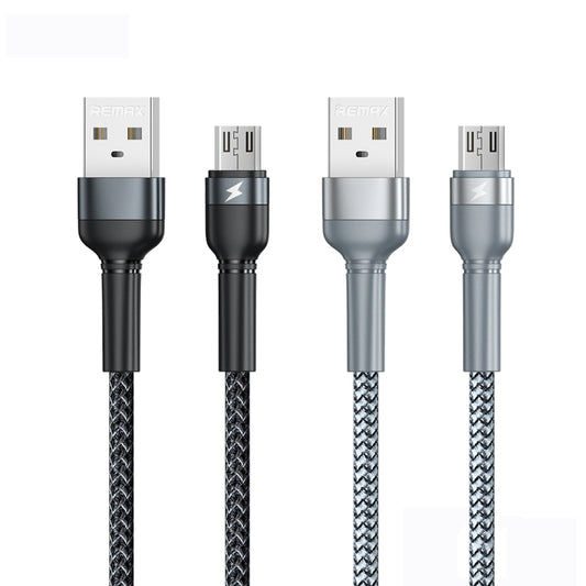 REMAX RC-124m 1m 2.4A USB to Micro USB Aluminum Alloy Braid Fast Charging Data Cable, Micro USB