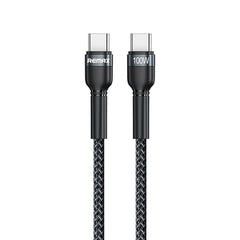 REMAX RC-172 Jany Series 1m PD100W Type-C to USB-C / Type-C Aluminum Alloy Braid Fast Charging Data Cable, Type-C to USB-C / Type-C