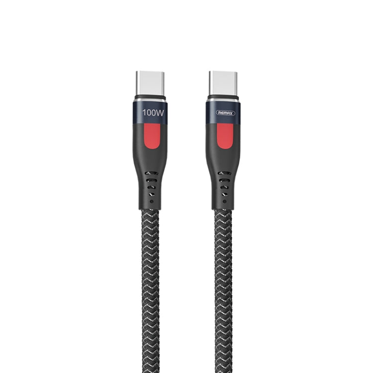 REMAX RC-187c Lesu Pro 1m PD100W Type-C to USB-C / Type-C Aluminum Alloy Braid Fast Charging Data Cable, Type-C to USB-C / Type-C