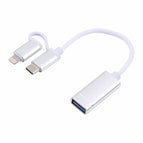 8 Pin Silver + White / Silver + White