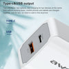 awei PD4 20W PD Type-C + QC 3.0 USB Interface Fast Charging Travel Charger with Data Cable, EU Plug