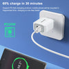 awei PD4 20W PD Type-C + QC 3.0 USB Interface Fast Charging Travel Charger with Data Cable, EU Plug