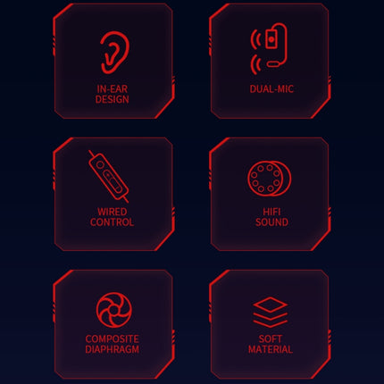 WK ET-Y30 ET Series 3.5mm Elbow In-ear Wired Wire-control Gaming Earphone with Microphone