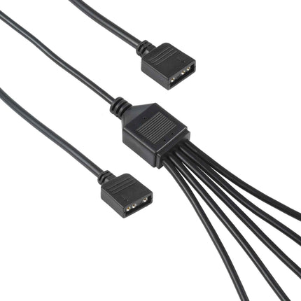3 Pin 5V 1 to 5 Motherboard AURA RGB PC Cooling Extension Cable for Asus, 1 to 5