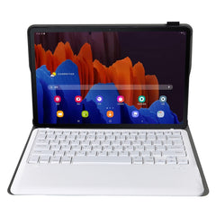 A970 Detachable Bluetooth Keyboard Ultrathin Horizontal Flip Leather Tablet Case for Samsung Galaxy Tab S7 FE T730 / T736 / S7+ T970 / T975 / T976, without Pen Slot