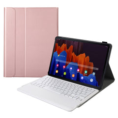 A970 Detachable Bluetooth Keyboard Ultrathin Horizontal Flip Leather Tablet Case for Samsung Galaxy Tab S7 FE T730 / T736 / S7+ T970 / T975 / T976, without Pen Slot