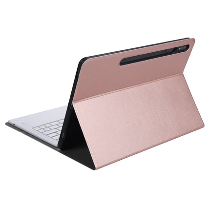 A970B Detachable Bluetooth Keyboard Ultrathin Horizontal Flip Leather Tablet Case with Pen Slot for Samsung Galaxy Tab S7 FE T730 / T736 / S7+ T970 / T975 / T976
