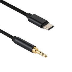 1m Weave Style Type-C Male to 3.5mm Male Audio Cable, 1m