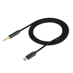 1m Weave Style Type-C Male to 3.5mm Male Audio Cable, 1m