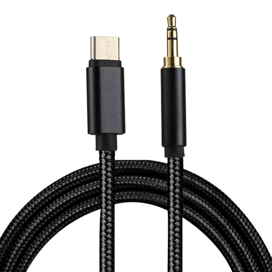 1m Weave Style Type-C Male to 3.5mm Male Audio Cable, 1m