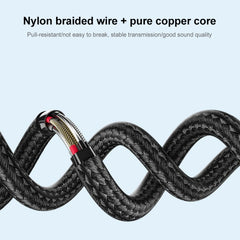 1m Weave Style Type-C Male to 3.5mm Male Audio Cable, 1m