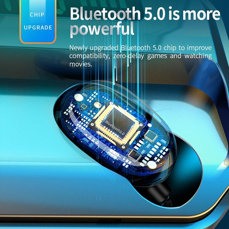 M8 Bluetooth 5.0 TWS Touch Digital Display True Wireless Bluetooth Earphone with Charging Box