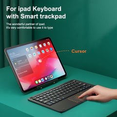 HB119B 10 inch Universal Tablet Wireless Bluetooth Keyboard with Touch Panel, HB119B