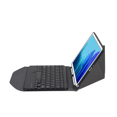 B500 Diamond Texture Triangle Back Holder Splittable Bluetooth Keyboard Leather Tablet Case for Samsung Galaxy Tab A7 10.4 2020(Black+Black), B500