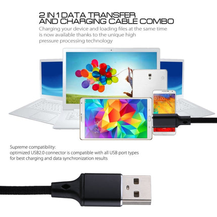 1m 2A Output USB to USB-C / Type-C Nylon Weave Style Data Sync Charging Cable, 2A Black, 2A Pink, 2A Grey, 2A Red, 2A White