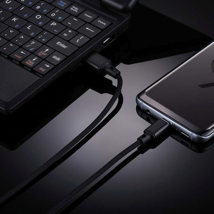 1m 2A Output USB to USB-C / Type-C Nylon Weave Style Data Sync Charging Cable, 2A Black, 2A Pink, 2A Grey, 2A Red, 2A White