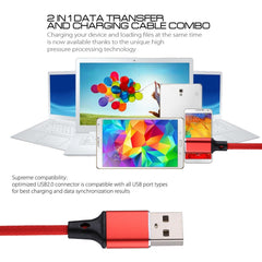 1m 2A Output USB to USB-C / Type-C Nylon Weave Style Data Sync Charging Cable, 2A Red, 2A White, 2A Black, 2A Pink, 2A Grey, 2A Blue