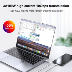 100W USB-C / Type-C to Type-C Fast Charging Data Cable, Length: 1m, 1m Type-C to Type-C