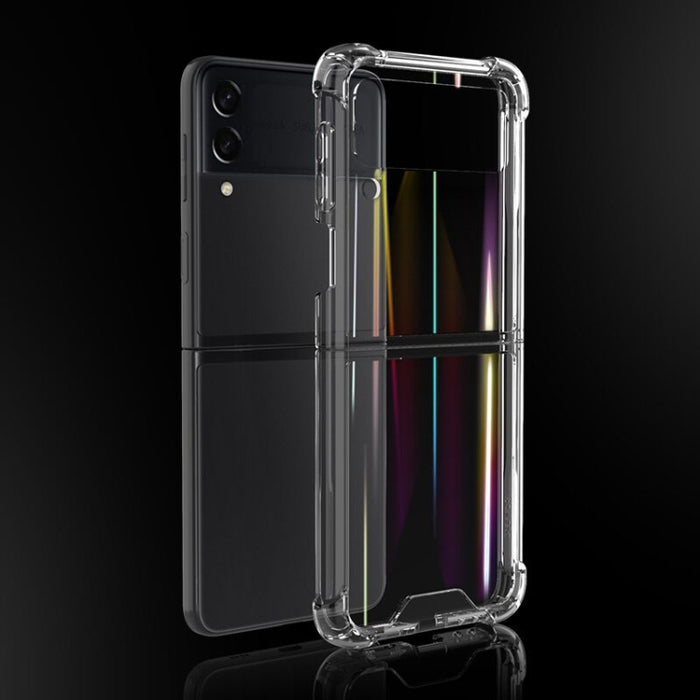 For Samsung Galaxy Z Flip3 5G Aurora PC + TPU Clear Four-corner Shockproof Protective Case, For Samsung Galaxy Z Flip3 5G