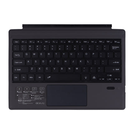 1089D-C For Microsoft Surface pro3 / pro4 / pro 2017 / pro6 / pro7 Universal Magnetic Adsorption Bluetooth 3.0 Keyboard Holster with Colorful Backlight, English