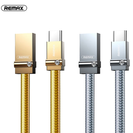 REMAX RC-091a 2.4A USB to USB-C / Type-C Golden Diamond Data Sync Charging Cable, Cable Length: 1m, RC-091a