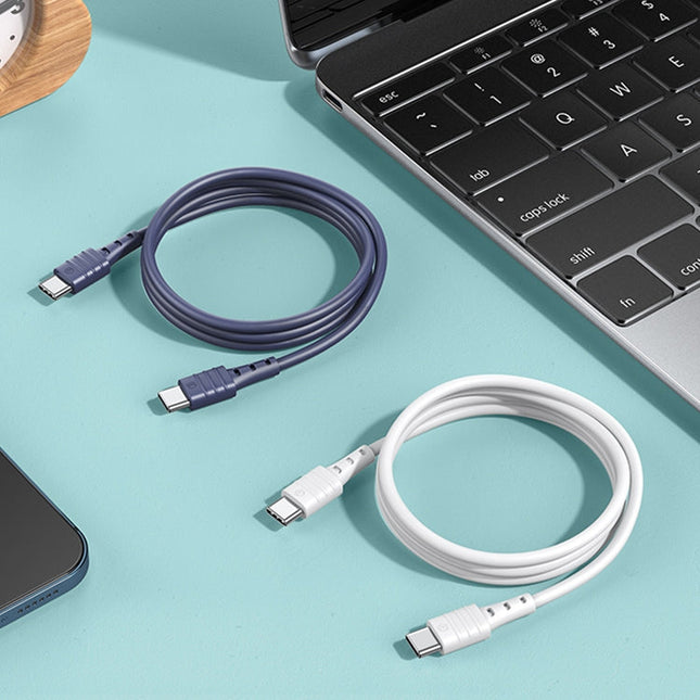 REMAX RC-068 PD 65W Type-C / USB-C to Type-C / USB-C High Elastic TPE Fast Charging Data Cable, Length: 1m, Type-C to Type-C