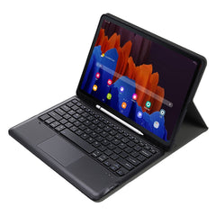 A970B-A Splittable Bluetooth Keyboard Leather Tablet Case for Samsung Galaxy Tab S7 FE T730 T736  & S7+ T970 T975, with Touchpad & Pen Slot & & Holder