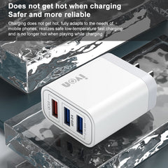 IVON AD37 5A QC 3.0 Three USB Port Travel Charger, US Plug, AD37