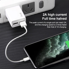 IVON AD38 5V 2.1A Dual USB Port Travel Charger, US Plug, AD38