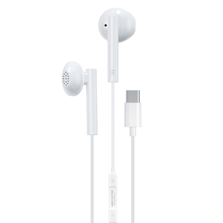 WK YA01 Type-C In-Ear Wired Earphone, Length: 1.2m, Type-C