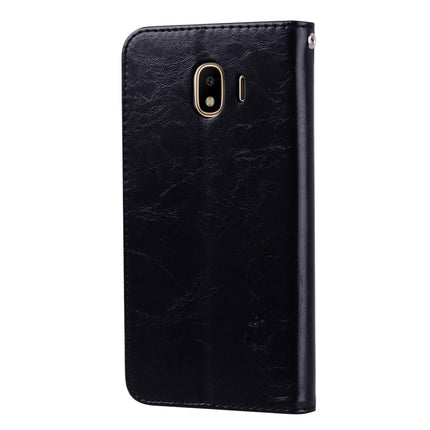 Business Style Oil Wax Texture Horizontal Flip Leather Case for Galaxy J4 (EU Version) (2018), with Holder & Card Slots & Wallet, For Galaxy J4 (EU Version) (2018)