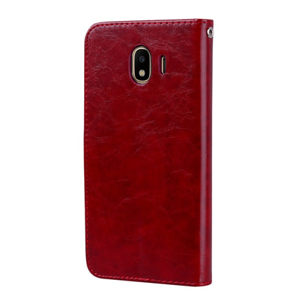 Business Style Oil Wax Texture Horizontal Flip Leather Case for Galaxy J4 (EU Version) (2018), with Holder & Card Slots & Wallet, For Galaxy J4 (EU Version) (2018)