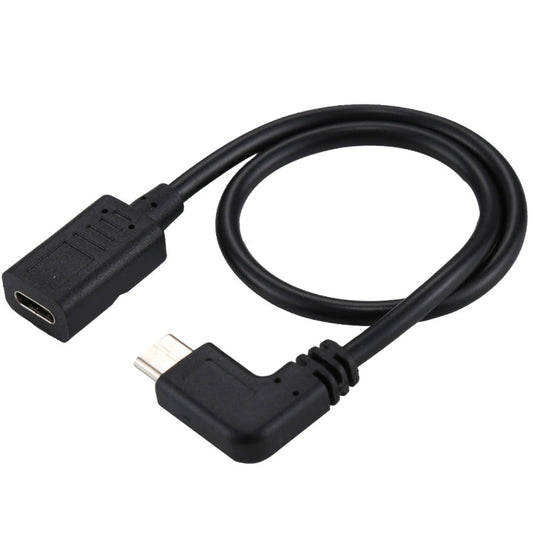 USB-C / Type-C Female to USB-C / Type-C Male Elbow Adapter Cable, Total Length: about 30cm