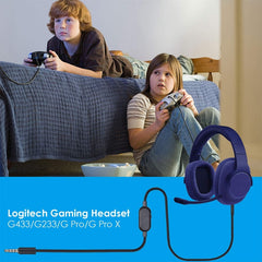 ZS0159 For Logitech G433 / G233 / G Pro / G Pro X 3.5mm Male to Male Gaming Headset Audio Cable with Wire-controlled, Cable Length: 2m