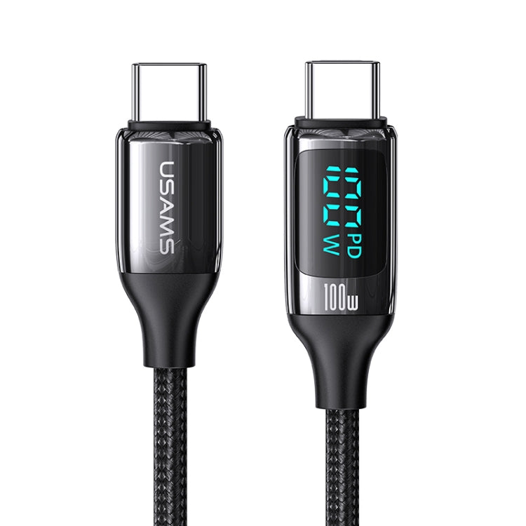 USAMS US-SJ559 U78 USB-C / Type-C to USB-C / Type-C PD100W Fast Charge Digital Data Cable, Cable Length: 3m, 3m (Black), 3m (White)