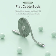 ROCK S1 5V / 2.4A USB-C / Type-C Charging + Data Synchronization TPE Flat Shape Data Cable, Cable Length: 1m, USB-C / Type-C