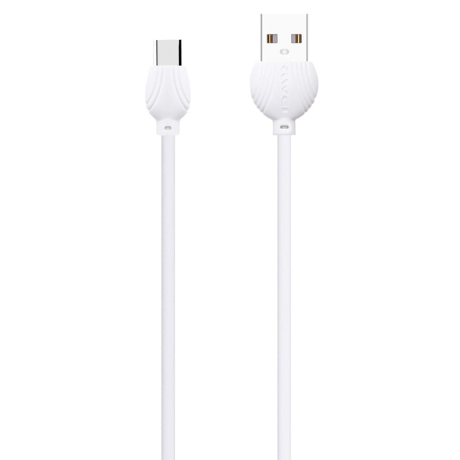 awei CL-62 2 in 1 2.5A USB-C / Type-C Charging + Transmission Aluminum Alloy Double-sided Insertion Data Cable, Length: 1m