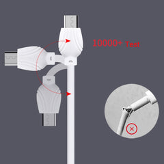 awei CL-61 2 in 1 2.5A Micro USB Charging + Transmission Aluminum Alloy Braided Data Cable, Length: 1m