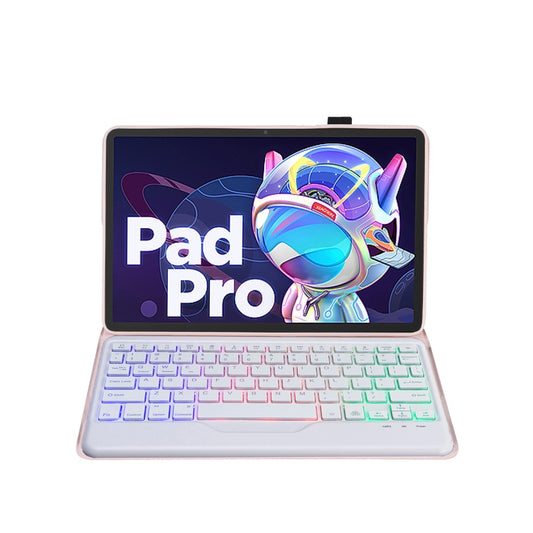 AM20-BS Lambskin Texture Ultra-thin Backlight Bluetooth Keyboard Leather Tablet Case For Lenovo Xiaoxin Pad 2022 10.6 inch/Tab M10 Plus 10.6 3rd Gen 2022, Ultra-thin with Backlight