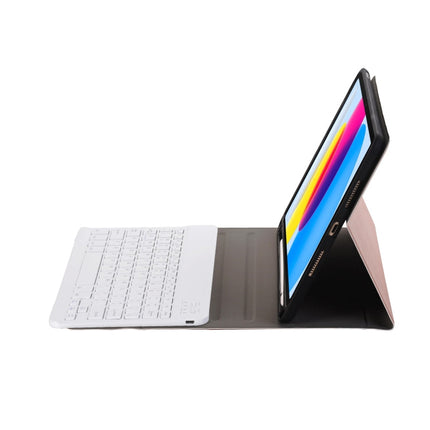 For iPad 11 2025 / 10th Gen 10.9 2022 A10B Lambskin Texture Ultra-thin Bluetooth Keyboard Leather Tablet Case with Pen Slot, A10B