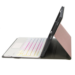 For iPad 11 2025 / 10th Gen 10.9 2022 A10B-AS Lambskin Texture Backlight Bluetooth Touch Keyboard Leather Tablet Case with Pen Slot, A10B-AS