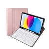 For iPad 10th Gen 10.9 2022 YA10B Lambskin Texture Bluetooth Keyboard Leather Tablet Case with Pen Slot, YA10B