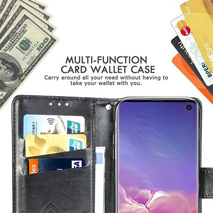 Butterfly Love Flowers Embossing Horizontal Flip Leather Case for Galaxy S10e, with Holder & Card Slots & Wallet & Lanyard, For Galaxy S10e