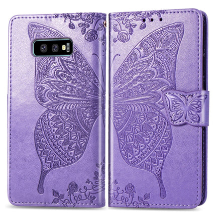 Butterfly Love Flowers Embossing Horizontal Flip Leather Case for Galaxy S10e, with Holder & Card Slots & Wallet & Lanyard, For Galaxy S10e