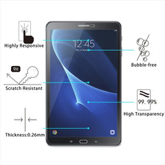 75 PCS for Galaxy Tab A 10.1 (2016) T580 / T585 0.26mm 9H Surface Hardness 2.5D Explosion-proof Tempered Glass Screen Film, For T580