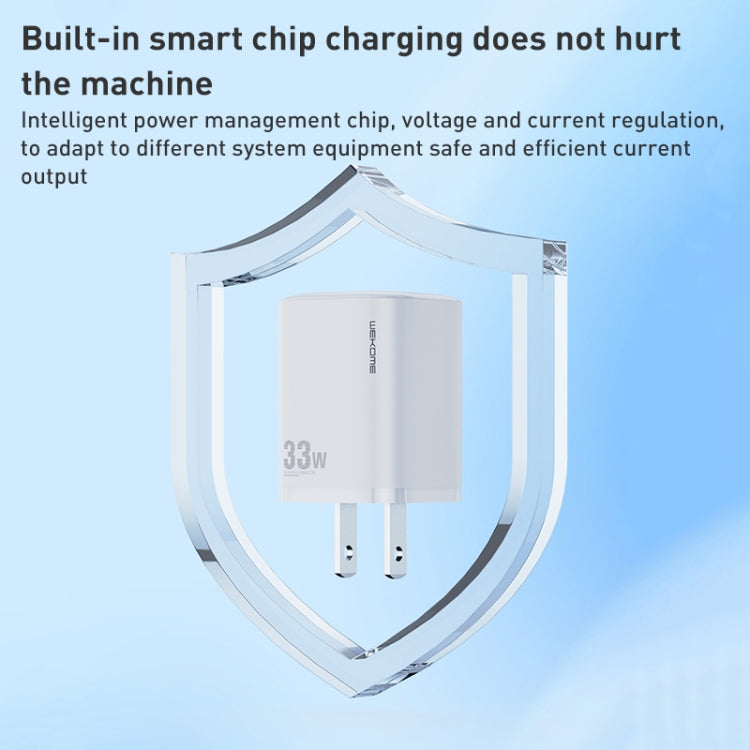 WK WP-U140 33W Power Series USB+USB-C/Type-C Fast Charger, Specifications: US Plug, 33W US Plug