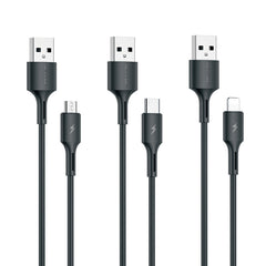 WK WDC-136 USB to Type-C / USB-C 3A Fast Charging Data Cable, USB to Type-C(Black), USB to Type-C(White)