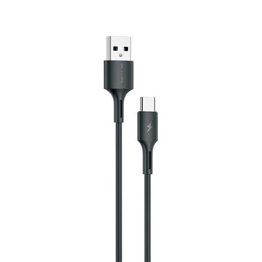 WK WDC-136 USB to Type-C / USB-C 3A Fast Charging Data Cable, USB to Type-C(Black), USB to Type-C(White)