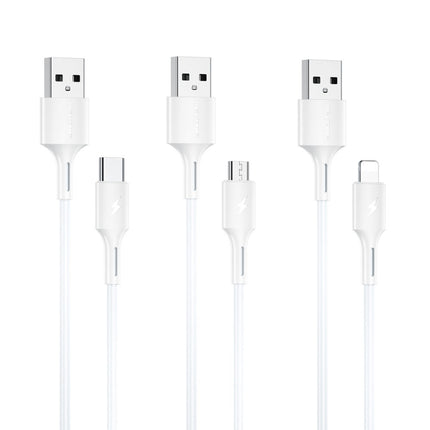 WK WDC-136 USB to Micro USB 3A Fast Charing Data Cable, USB to Micro USB(White)