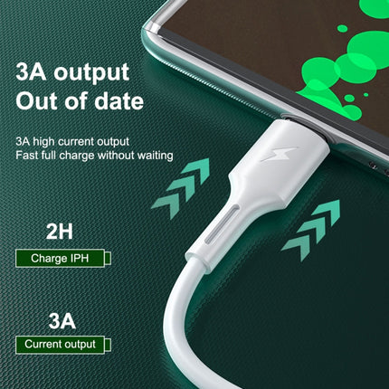 WK WDC-136 USB to Micro USB 3A Fast Charing Data Cable, USB to Micro USB(White)